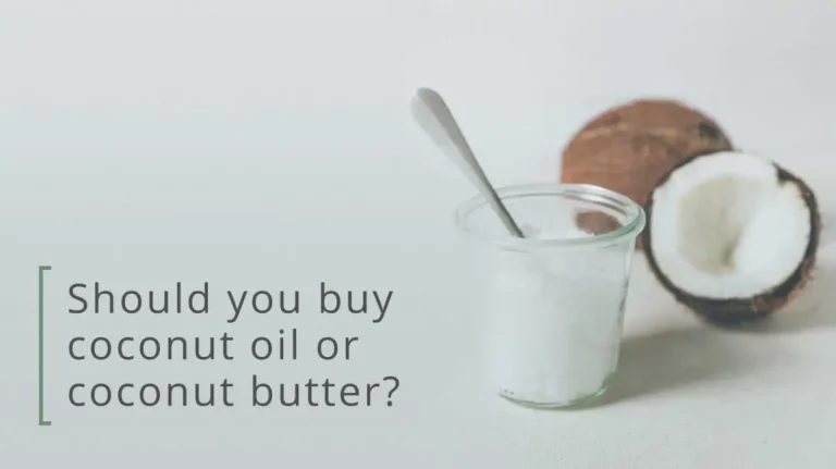 coconut butter vs coconut oil