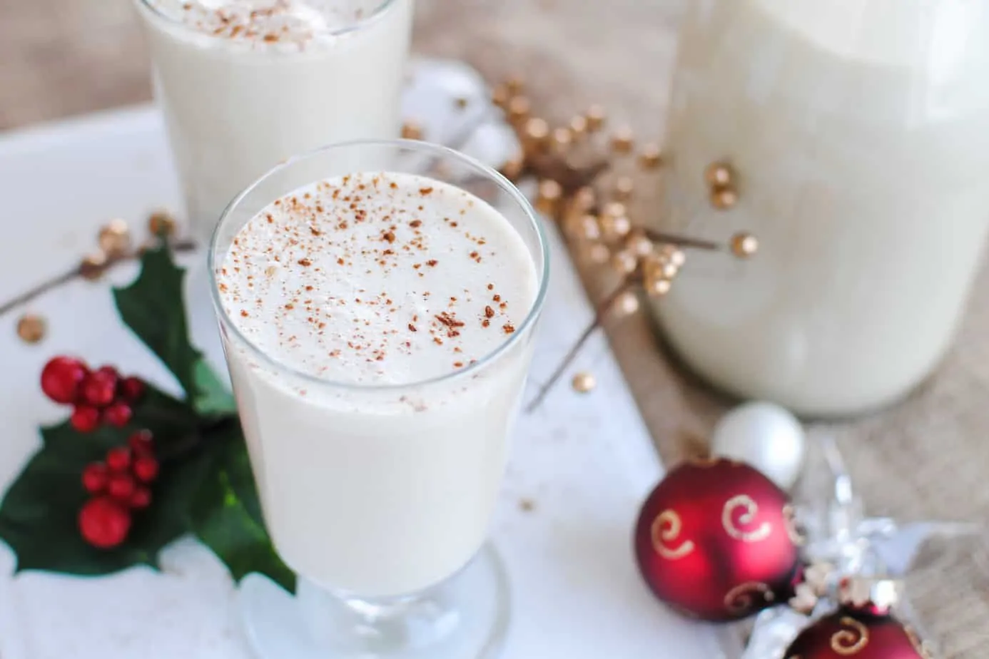 holiday eggnog smoothie