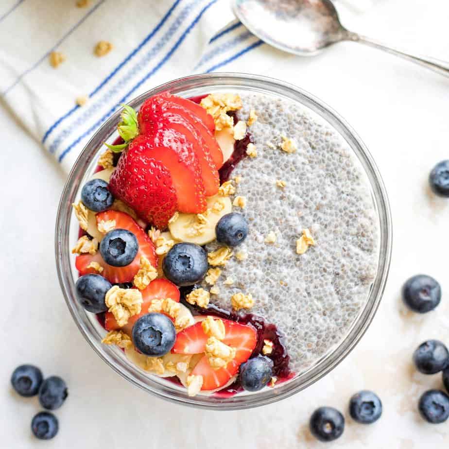 Chia Seed Pudding with Coconut and Berries