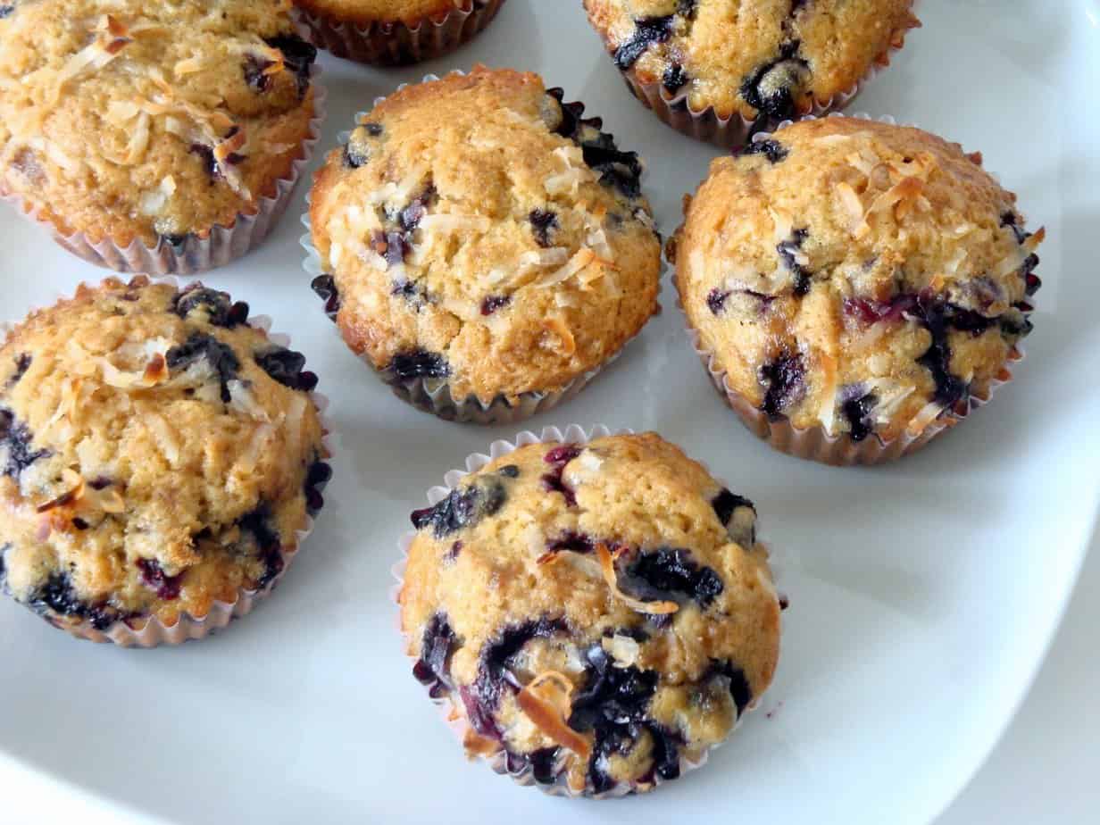 Coconut Oil Blueberry Muffins