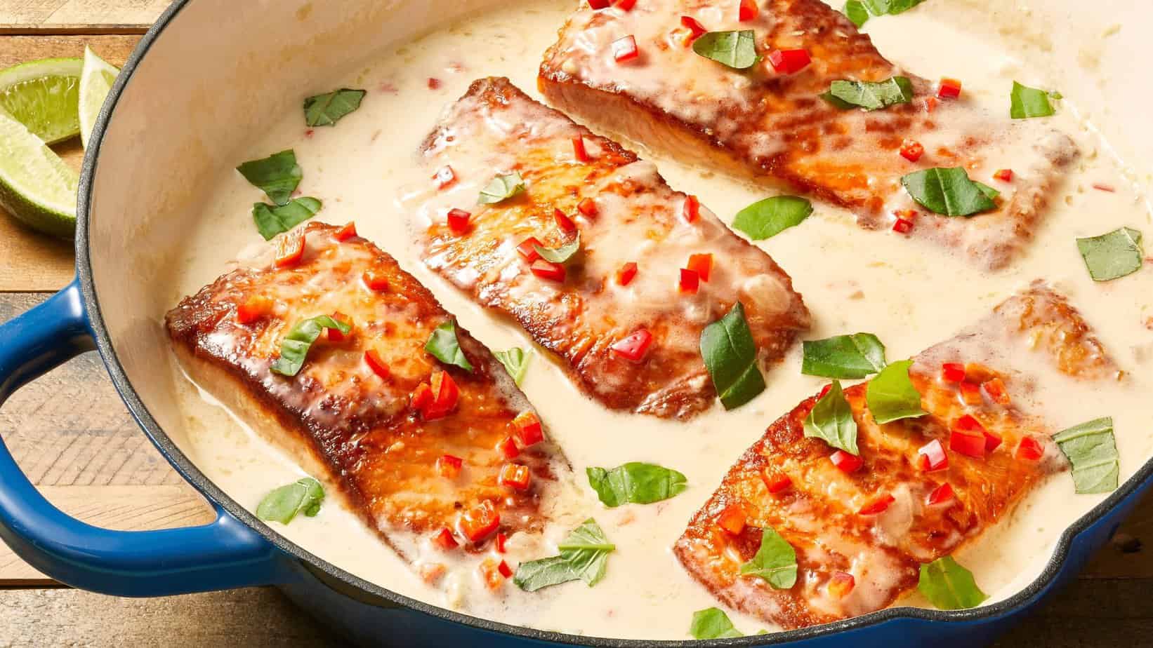 Baked Salmon with Coconut-Lime Glaze